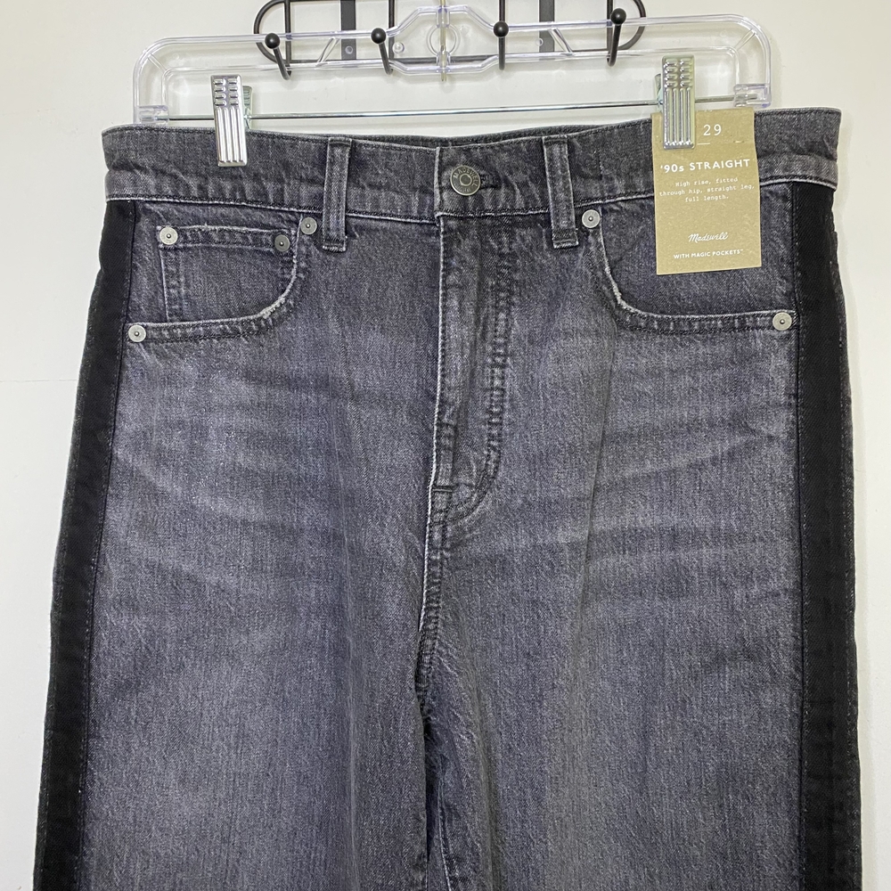 Madewell Women's Charcoal Straight Leg Jeans - Picture 5 of 16